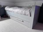 Bed met uitschuif lade voor tweede matras &bijbehorende kast, Huis en Inrichting, Slaapkamer | Bedden, Ophalen, Gebruikt, Eenpersoons