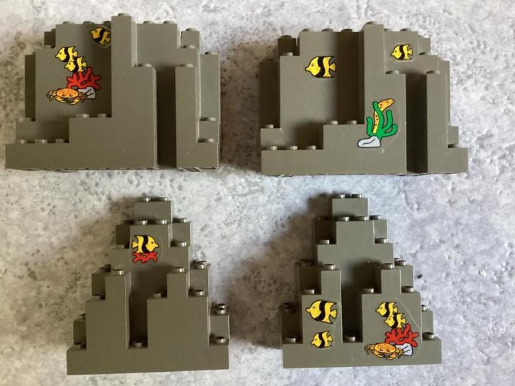 Lego: 4 stuks donkergrijze rotsblokken, Kinderen en Baby's, Speelgoed | Duplo en Lego, Gebruikt, Lego, Ophalen of Verzenden