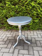 ** leuke zilver gespoten bijzettafel **, Ophalen, Minder dan 55 cm, Gebruikt, Rond