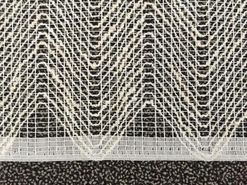 Grove witte vitrage - 100 cm hoog - grof - jaren 70 - retro, Hobby en Vrije tijd, Stoffen en Lappen, Nieuw, 30 tot 200 cm, Wit