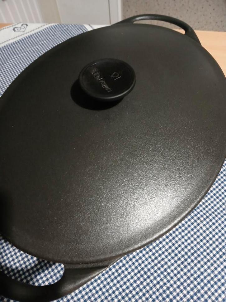 Cousances Le Creuset Braadpan Gietijzer, Huis en Inrichting, Keuken | Potten en Pannen, Gebruikt, Koekenpan of Braadpan, Gietijzer