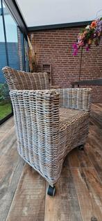 4 rotan stoelen, Tuin en Terras, Ophalen, Gebruikt, Rotan