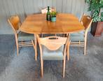 Vintage retro eethoek jaren 50/60 retro uittrektafel stoelen, Huis en Inrichting, Tafels | Eettafels, Ophalen, Gebruikt, 100 tot 150 cm