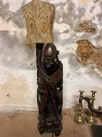 Chinese houten lamp. Groot Houtsnijwerk Chinees. KOOPJE!, Antiek en Kunst, Kunst | Beelden en Houtsnijwerken, Ophalen