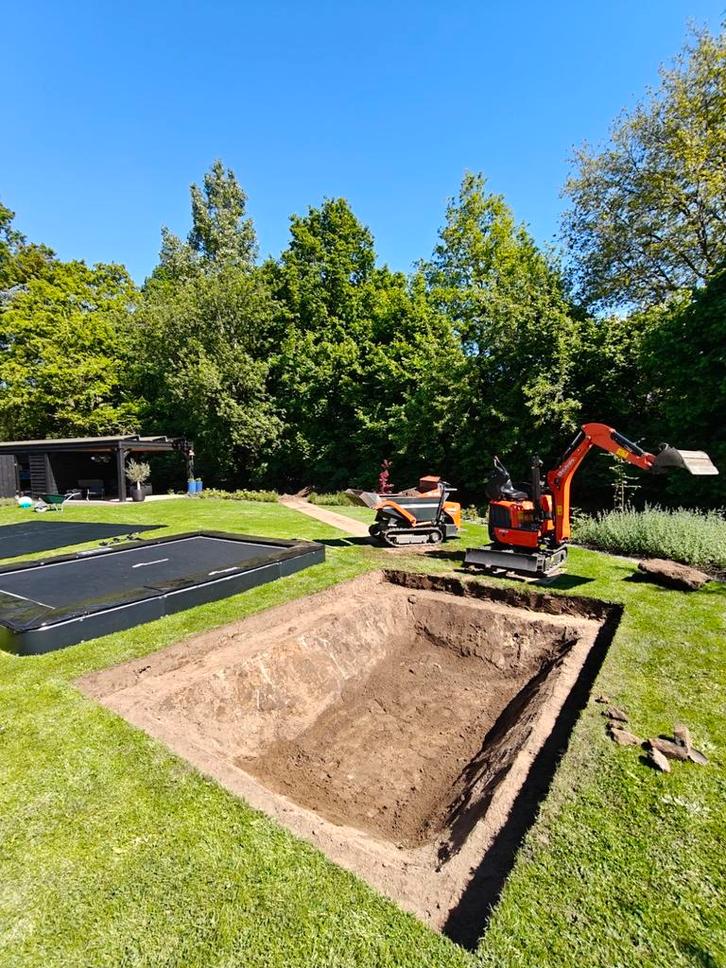 Minikraan huren, Minigraver huren, Kleine kraan, Rupsdumper, Tuin en Terras, Aarde en Mest, Overige typen, Ophalen of Verzenden