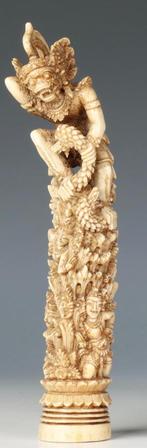 Hertshoornen beeldje van Hanuman, Naga etcetera, Ophalen of Verzenden