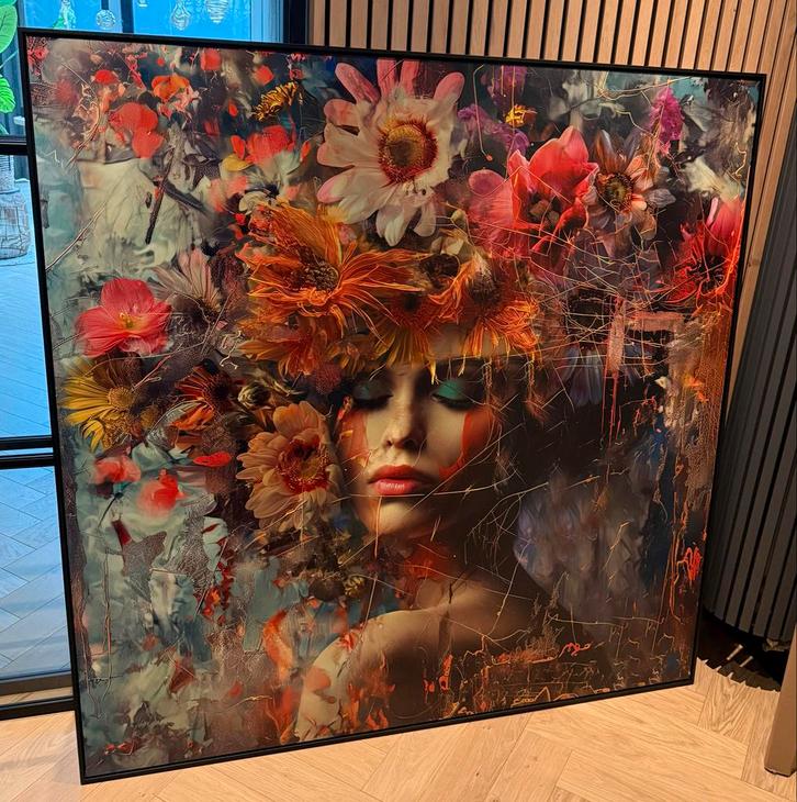 Dibond schilderij met baklijst, Antiek en Kunst, Kunst | Schilderijen | Klassiek, Ophalen