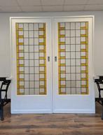 oude jaren 30 glas in lood SCHUIFDEUREN ensuite deuren, Ophalen, Gebruikt, Binnendeur, Schuifdeur