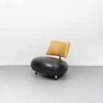 1x Leolux Pallone Pa geel/zwart, nieuwstaat, Huis en Inrichting, Fauteuils, Ophalen of Verzenden, Zo goed als nieuw, Leer