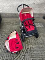 Bugaboo Frog, kleur:rood met creme, compleet, Gebruikt, Bugaboo, Ophalen of Verzenden, Verstelbare duwstang
