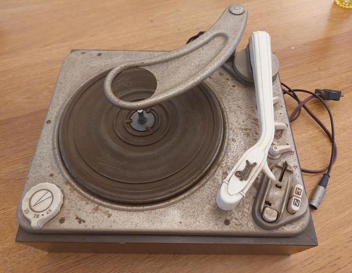 Vintage Dual pick up, model 1003W uit 1955, Audio, Tv en Foto, Platenspelers, Gebruikt, Platenspeler, Dual, Ophalen
