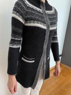 Gebreide vest of cardigan in wol, mt 36, Zwart, Zo goed als nieuw, Maat 36 (S), Lucky Lu