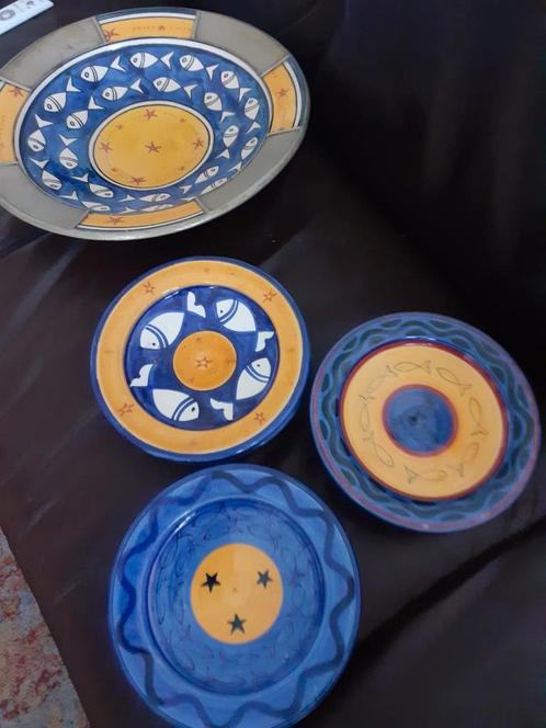 Marokkaanse eet set 7 delig, Huis en Inrichting, Keuken | Servies, Zo goed als nieuw, Bord(en), Overige stijlen, Ophalen