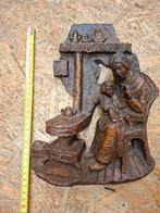 Vintage wanddecoratie moeder met kind bij stoof, Ophalen of Verzenden, Huis en Inrichting