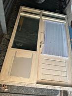 Deur met vast tussenstuk, glas en hout, Ophalen, Gebruikt, 80 tot 100 cm, Binnendeur