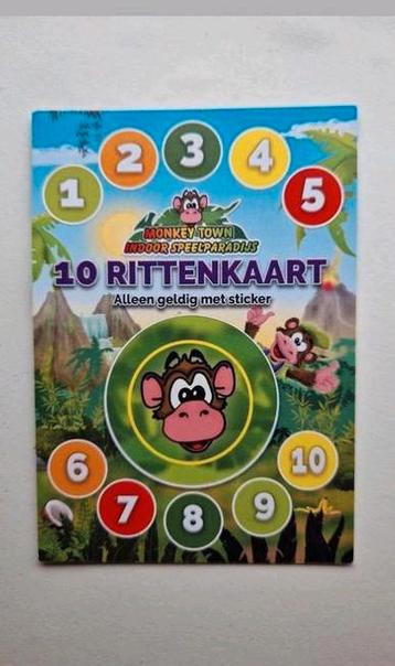 Monkeytown 10 ritten kaart. 