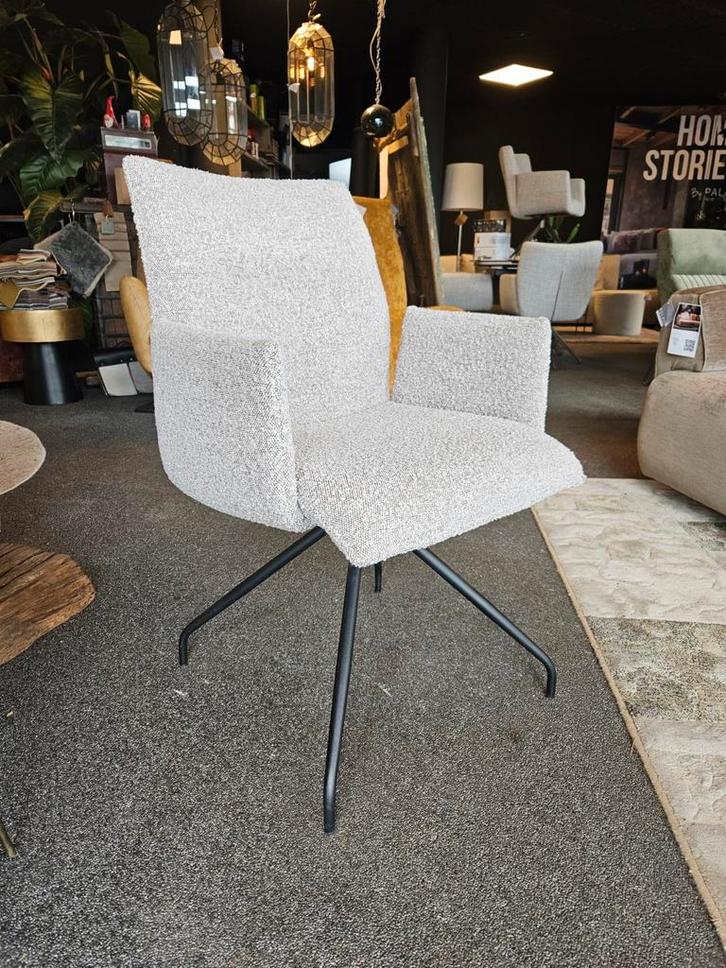 Eetkamerstoel "Looq" draaipoot memory stand h.e. design, Huis en Inrichting, Stoelen, Nieuw, Eén, Leer, Stof, Ophalen of Verzenden