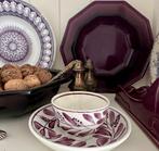 Zeldzaam boerenbont kommetje met schotel Regout, Antiek en Kunst, Antiek | Keramiek en Aardewerk, Ophalen of Verzenden