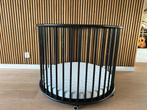 Bopita ronde box zwart, verstelbaar + matras en hoezen, Kinderen en Baby's, Boxen, Ophalen, Zo goed als nieuw, Rond, In hoogte verstelbaar
