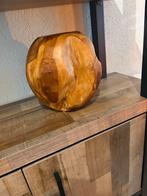 Mooie grote houten vaas, Huis en Inrichting, Ophalen, Overige materialen, Overige kleuren, Zo goed als nieuw