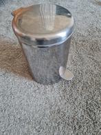 Pedaal emmer, Ophalen, Gebruikt, Metaal, Minder dan 50 cm