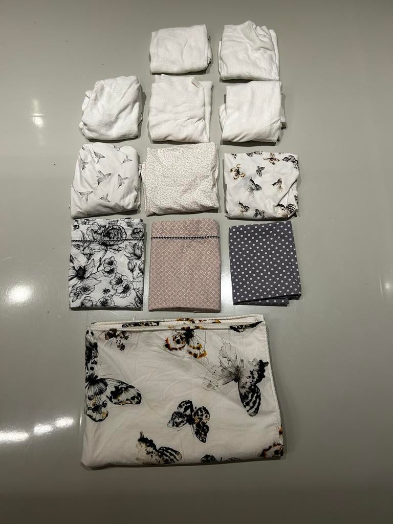 Prachtige Mies & Co Wieg Set - Deken, Lakens, Moltons, Huis en Inrichting, Slaapkamer | Beddengoed, Zo goed als nieuw, Deken of Dekbed