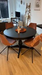 Ronde tafel IKEA met 4 stoelen van Leenbakker zgan, Huis en Inrichting, Tafels | Eettafels, Ophalen of Verzenden, Zo goed als nieuw