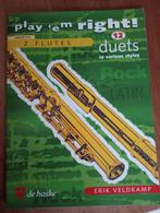 Play 'em right. Duets voor dwarsfluit., Muziek en Instrumenten, Ophalen of Verzenden, Gebruikt