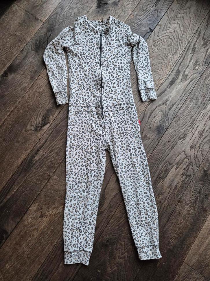 Claesen's onesie pyjama luipaard print maat 10 / 140, Kinderen en Baby's, Kinderkleding | Maat 140, Zo goed als nieuw, Meisje