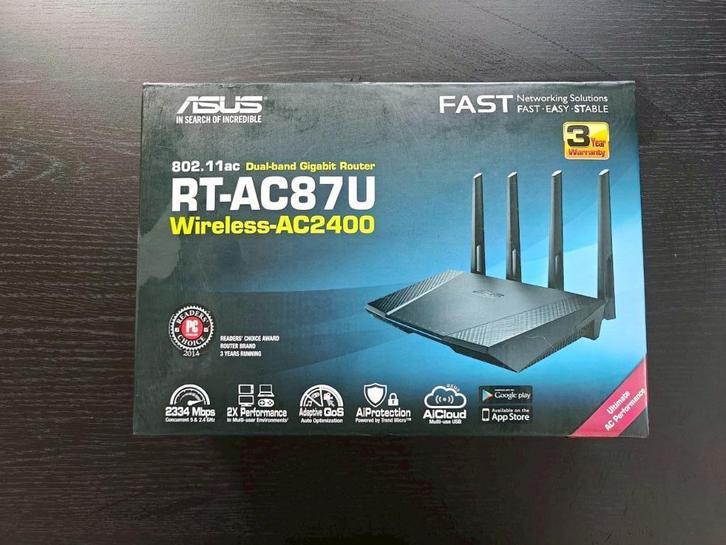 ASUS RT-AC87U AC2400 Dual-Band Wi-Fi 5 Router, Computers en Software, Routers en Modems, Gebruikt, Router, Ophalen of Verzenden
