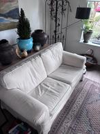 2 banken bruin en wit, Ophalen, Gebruikt, 150 tot 200 cm, Driepersoons