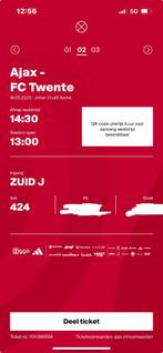 2 tickets ajax -fc twente, Tickets en Kaartjes, Twee personen