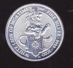 Tudor Beast White Lion of Mortimer 2020 2 oz zilver, Postzegels en Munten, Edelmetalen en Baren, Ophalen of Verzenden, Goud