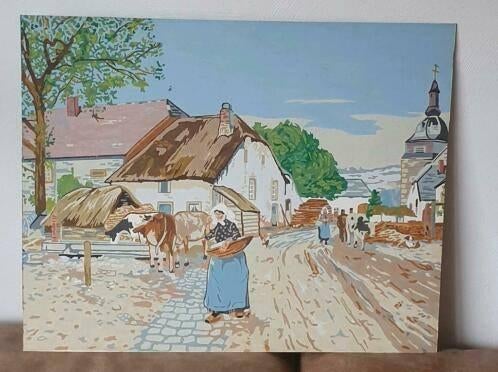 Henri Cassiers (1848-1944), 'Dorp in de Ardennen',, Antiek en Kunst, Ophalen