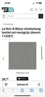 Nieuw 3 rollen le noir & Blanc karwei vliesbehang muisgrijs, Ophalen of Verzenden, Grijs