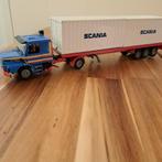 SCANIA 142 TORPEDO & 3 AS TR +KUNSSTOF CONTAINERS NETJES ., Hobby en Vrije tijd, Modelauto's | 1:50, Verzenden, Zo goed als nieuw
