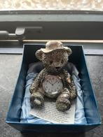 Beren beeld met klok verzilverd, Ophalen of Verzenden, Zo goed als nieuw, Dier