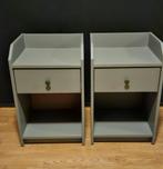 2 Ikea Hauga Nachtkastjes (grijs) - Goede Staat!, Ophalen, Gebruikt, Minder dan 45 cm, Minder dan 55 cm