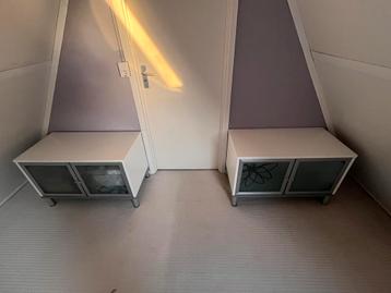 Effektiv ikea witten kastjes met melkglas met bloemmotief - afbeelding 3