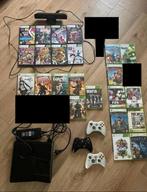 Xbox360 + 3 controllers + kinect sensor + 23x, Spelcomputers en Games, Spelcomputers | Xbox 360, Ophalen of Verzenden, Zo goed als nieuw
