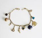 14 krt gouden closed for ever armband met 10 gouden bedels, ., Ophalen of Verzenden, Zo goed als nieuw, .