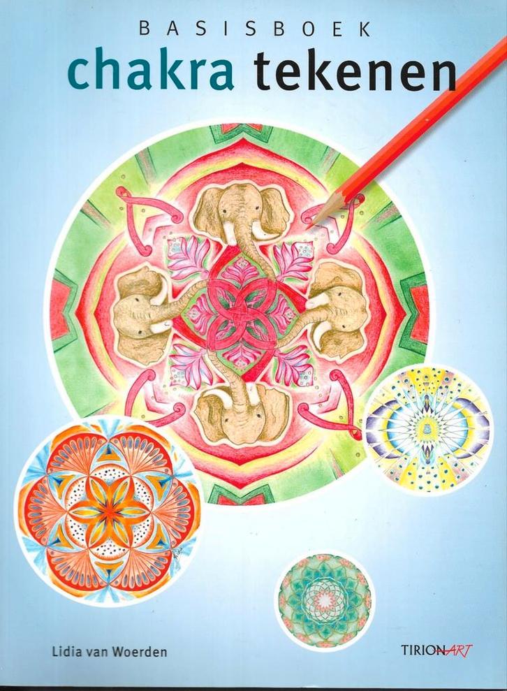 Lidia van Woerden - Basisboek chakra tekenen, Boeken, Hobby en Vrije tijd, Zo goed als nieuw, Tekenen en Schilderen, Ophalen of Verzenden
