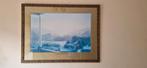 Schilderijlijst met landschapsposter en glasplaat, Ophalen, Overige materialen, 100 tot 125 cm, 75 cm of meer