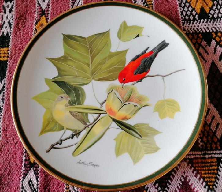 Franklin Porcelain Sierbord - Vogels van de Wereld, Antiek en Kunst, Antiek | Wandborden en Tegels, Ophalen of Verzenden
