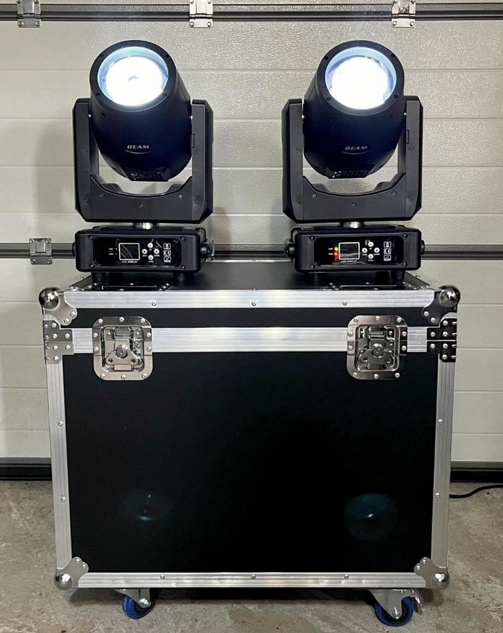 4x BEAM 251 set Moving Heads | Hybrid | Flightcase, Muziek en Instrumenten, Licht en Laser, Nieuw, Licht, Geluidgestuurd, Kleur