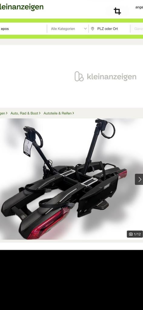 Zoek fietsendrager thule epos, Auto diversen, Fietsendragers, Elektrische fiets, Ophalen of Verzenden, Zo goed als nieuw, 2 fietsen