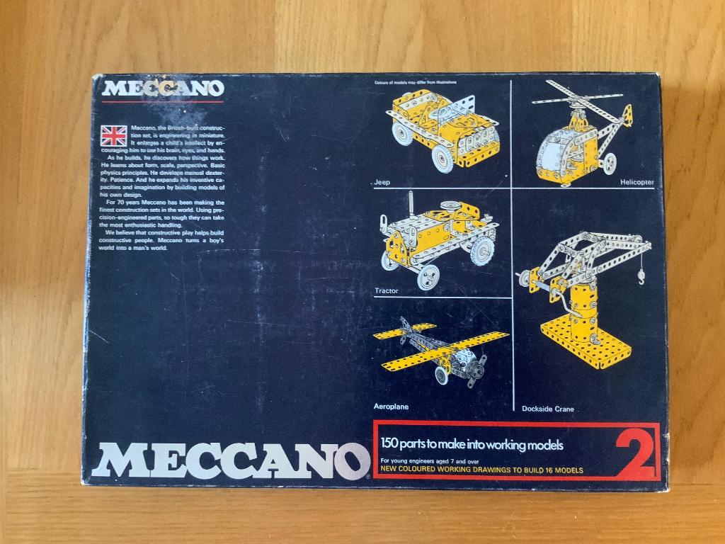 Meccano doos nr 2 met aanvullingen, Kinderen en Baby's, Speelgoed | Educatief en Creatief, Gebruikt, Bouwen, Ontdekken, Ophalen of Verzenden