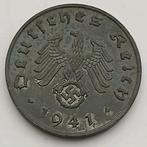 1 Reichspfennig 1941A Nazi Duitsland Oude Munt WO2 Swastika, Ophalen of Verzenden, Duitsland