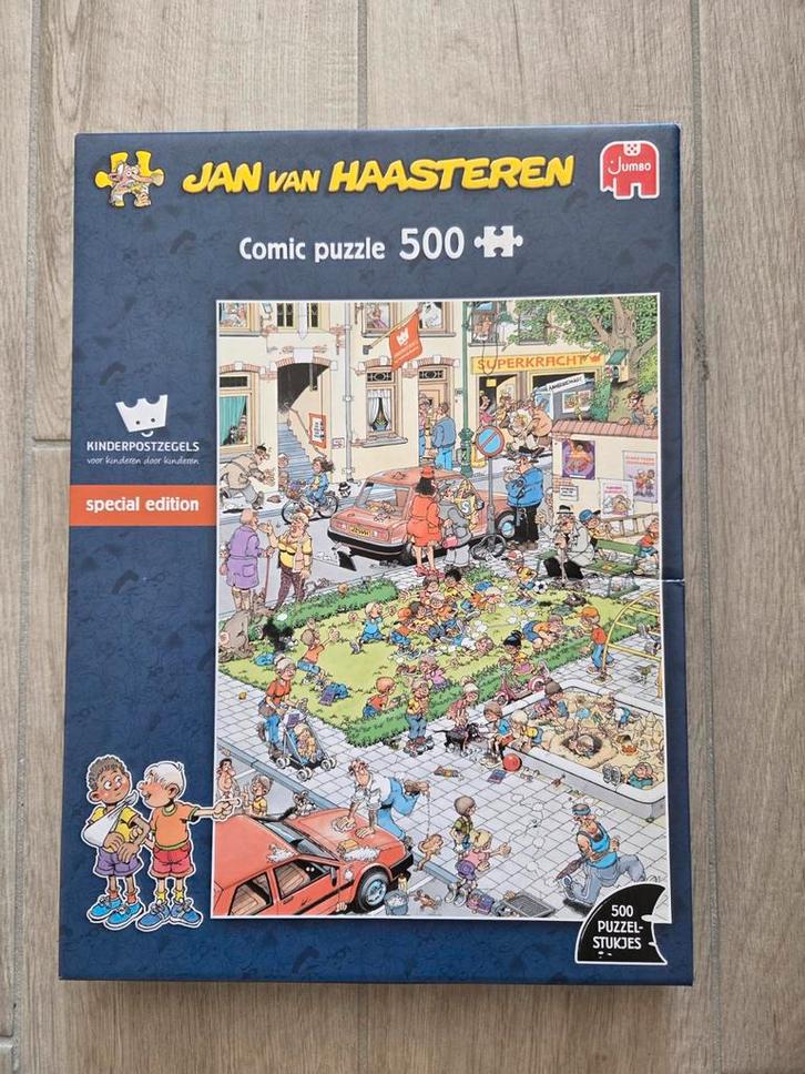 Jan van Haasteren Kinderpostzegels 500 stukjes NIEUW, Hobby en Vrije tijd, Denksport en Puzzels, Nieuw, Legpuzzel, 500 t/m 1500 stukjes