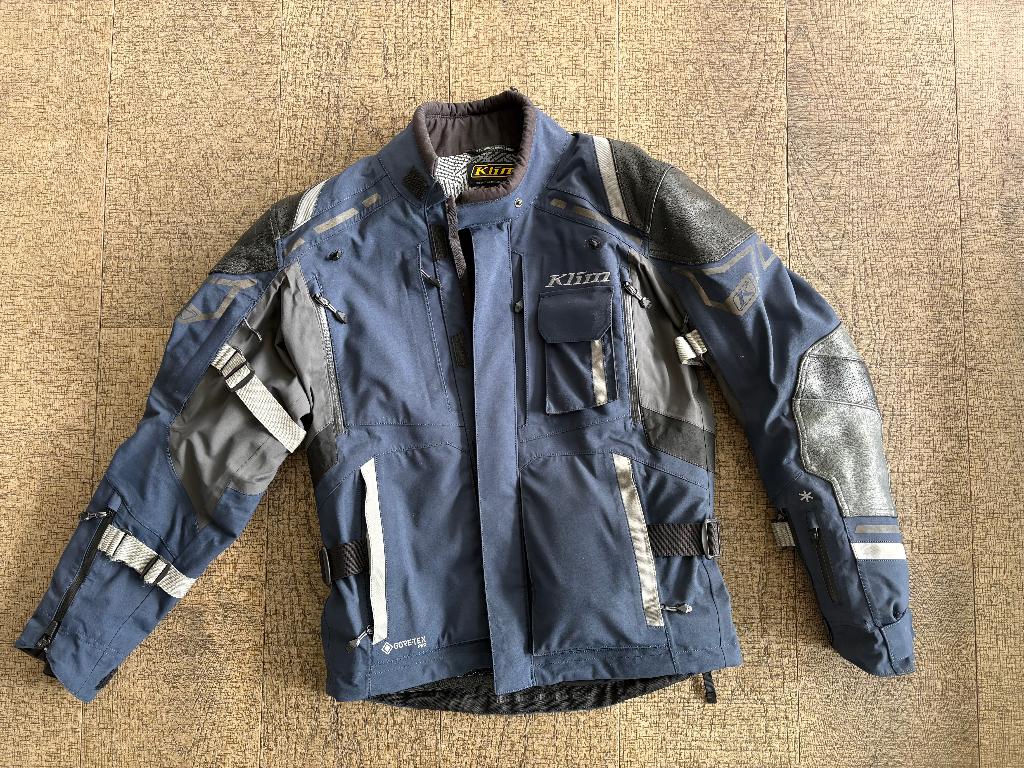 Klim Kodiak motorjas blauw / grijs (mt 50, nwpr EUR 1200), Motoren, Klim, Jas | textiel, Heren, Ophalen of Verzenden